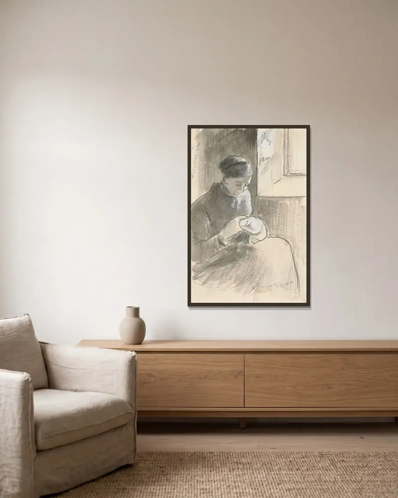 Cerowaczka, Camille Pissarro w ramie na ścianie