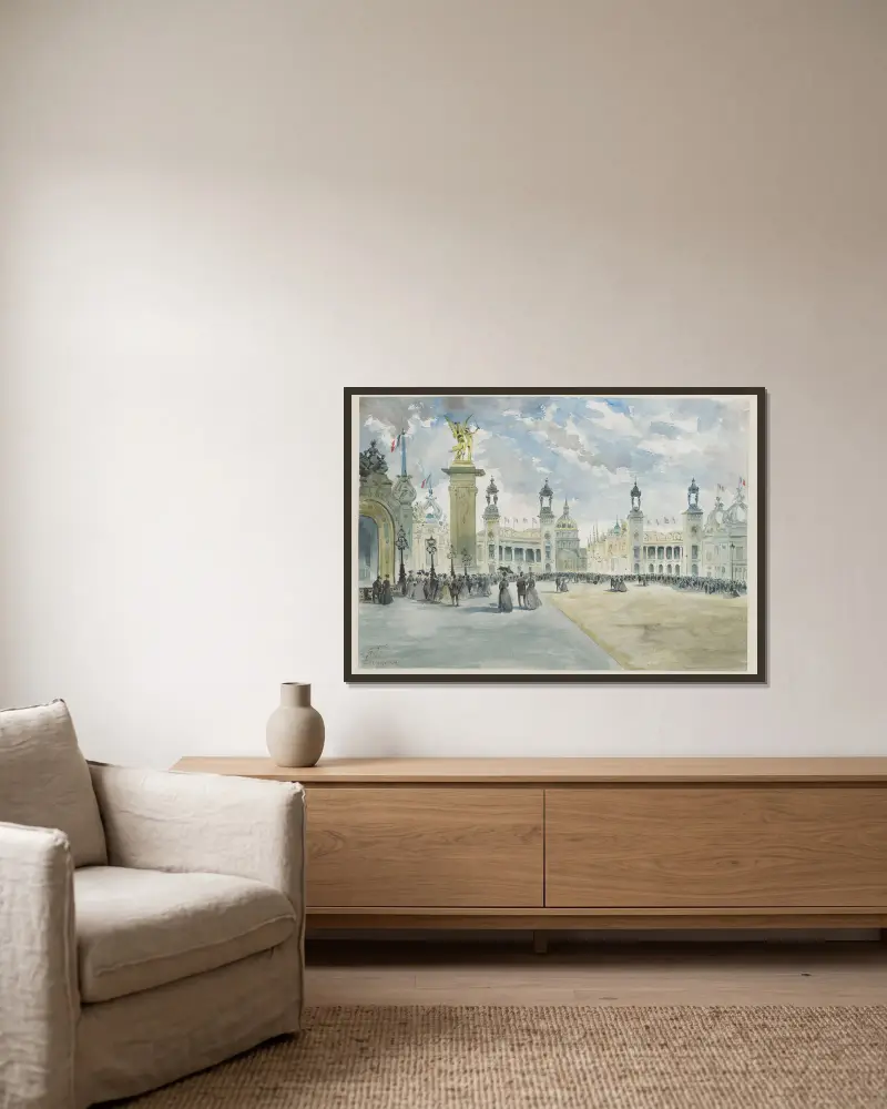 Esplanade des Invalides, Camille Piton v rámu na stěně