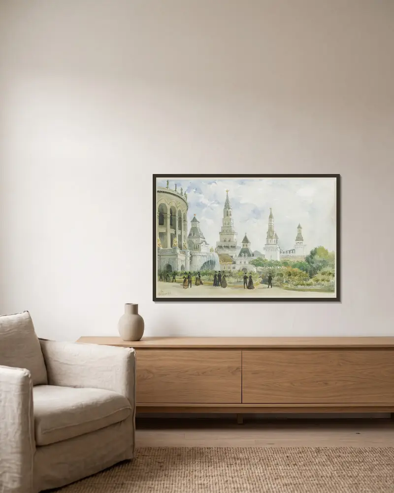 Pavillon de la Russie au Trocadéro av Camille Piton inramad på en vägg
