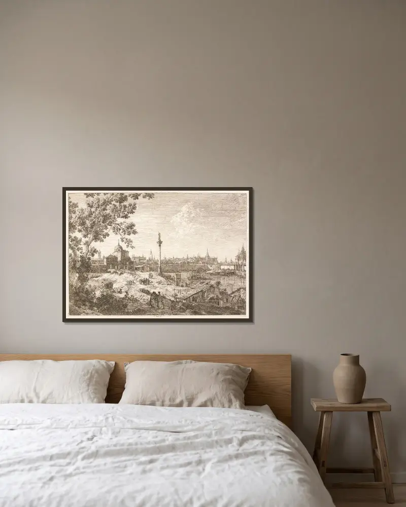 Fantastisk vy över Padua av Canaletto inramad på en vägg