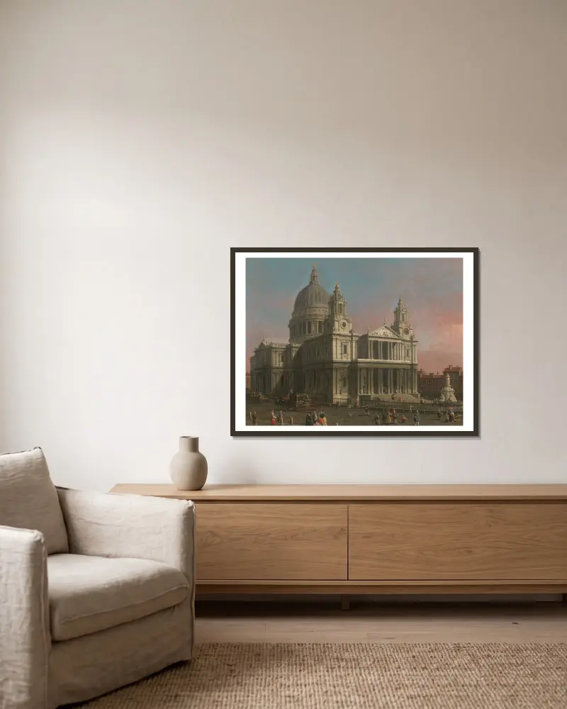 Katedrála sv. Pavla, Canaletto v rámu na stěně