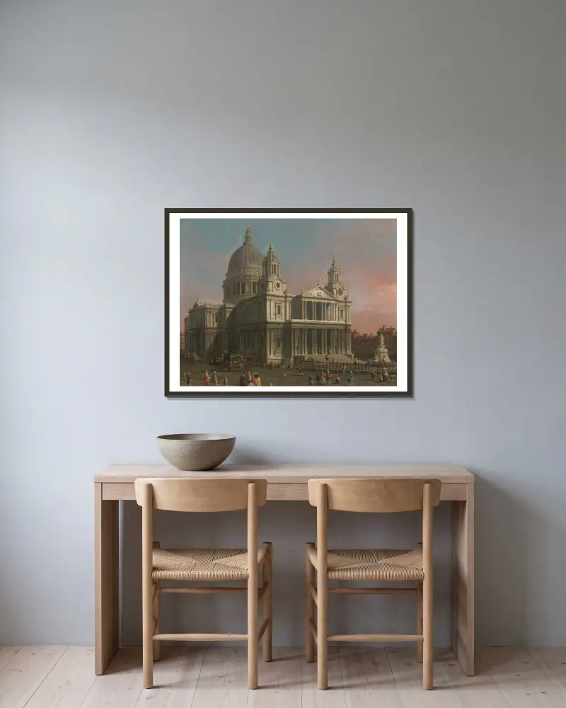 Katedrála sv. Pavla, Canaletto v rámu na stěně