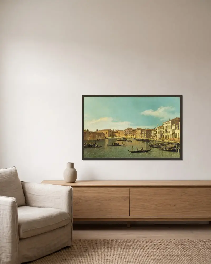 Venedig, Canale di Santa Chiara von Canaletto gerahmt an einer Wand