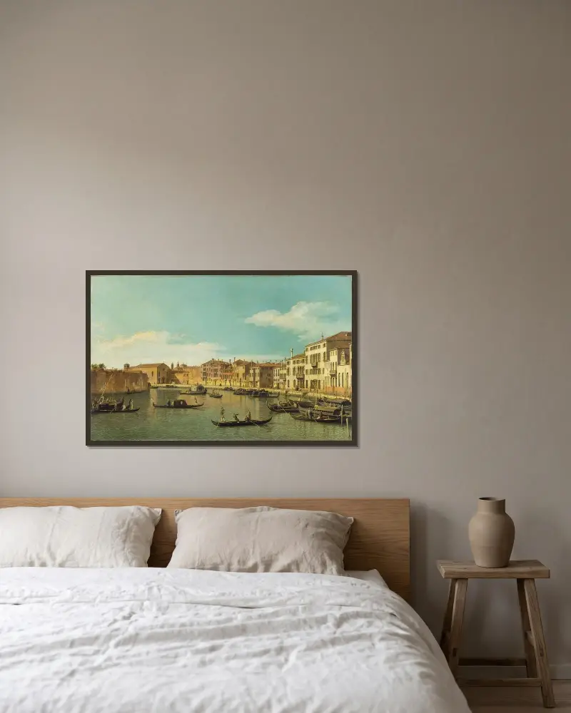 Venedig, Canale di Santa Chiara von Canaletto gerahmt an einer Wand