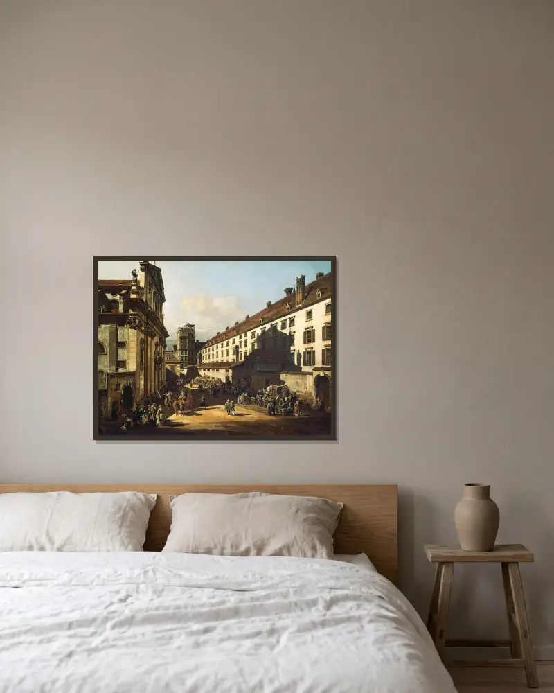 Wien, Dominikanska kyrkan av Canaletto inramad på en vägg