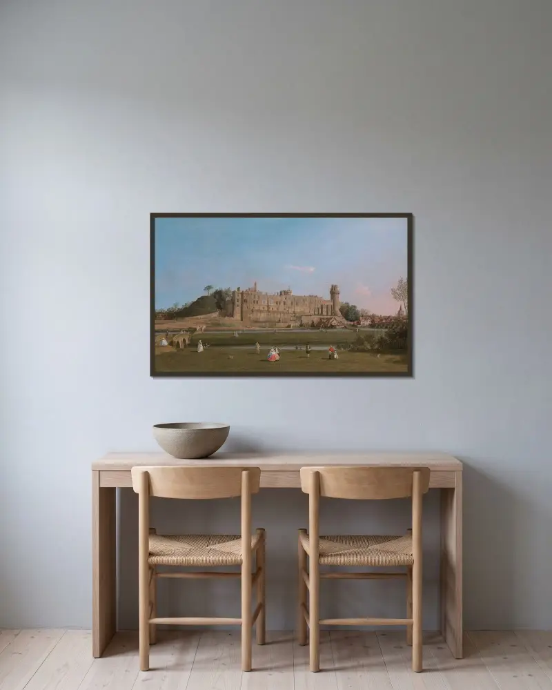 Zamek Warwick, Canaletto w ramie na ścianie