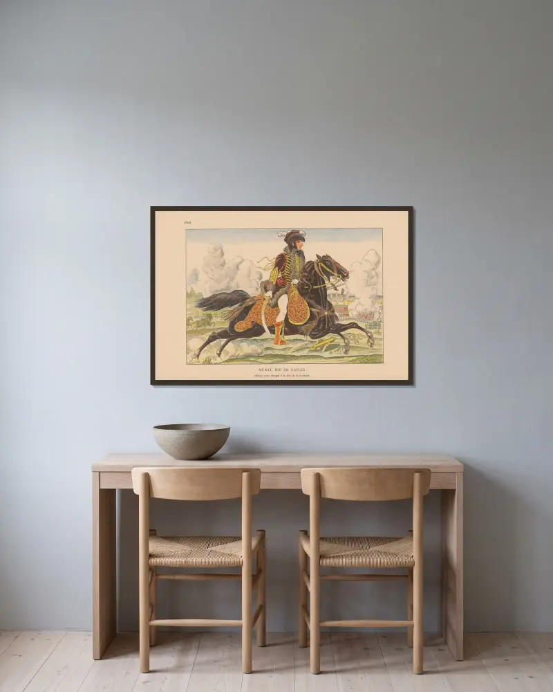 Murat, König von Neapel. 1808 von Caran d'Ache gerahmt an einer Wand
