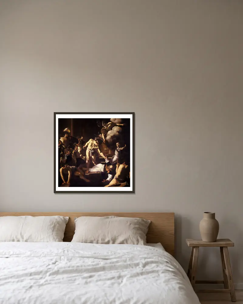 Męczeństwo św. Mateusza, Caravaggio w ramie na ścianie