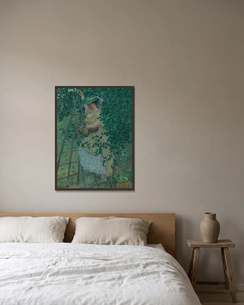 Jabloň, Frederick Carl Frieseke v rámu na stěně