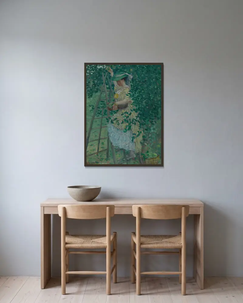 Jabloň, Frederick Carl Frieseke v rámu na stěně