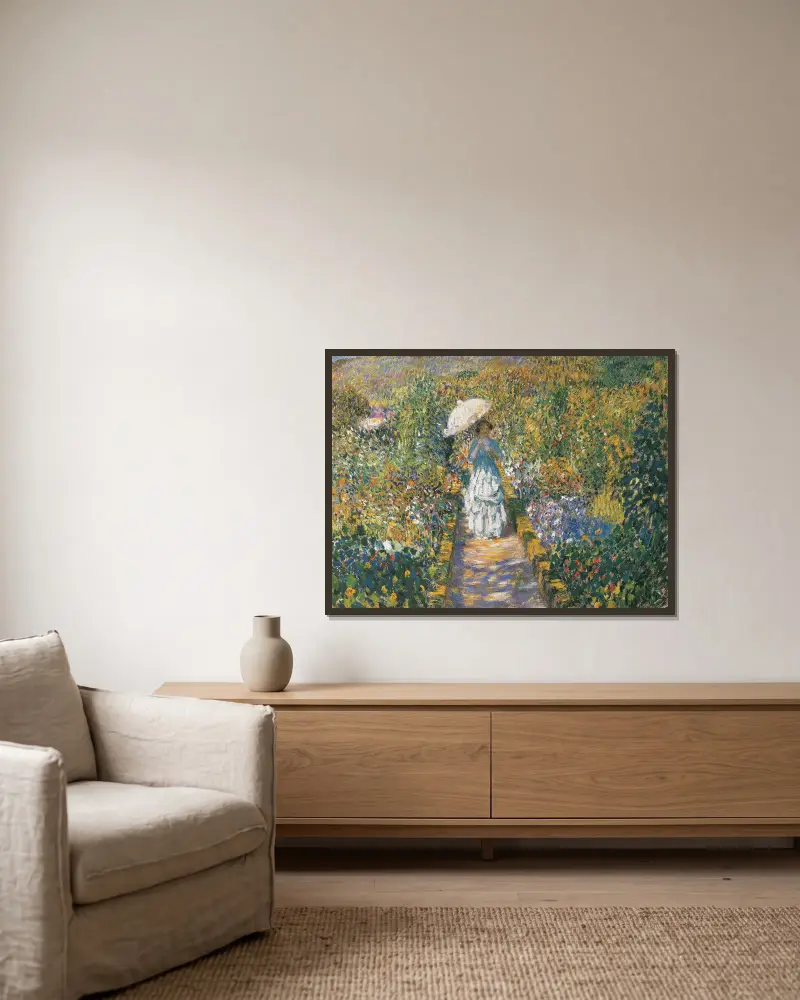 Zahradní cesta, Frederick Carl Frieseke v rámu na stěně