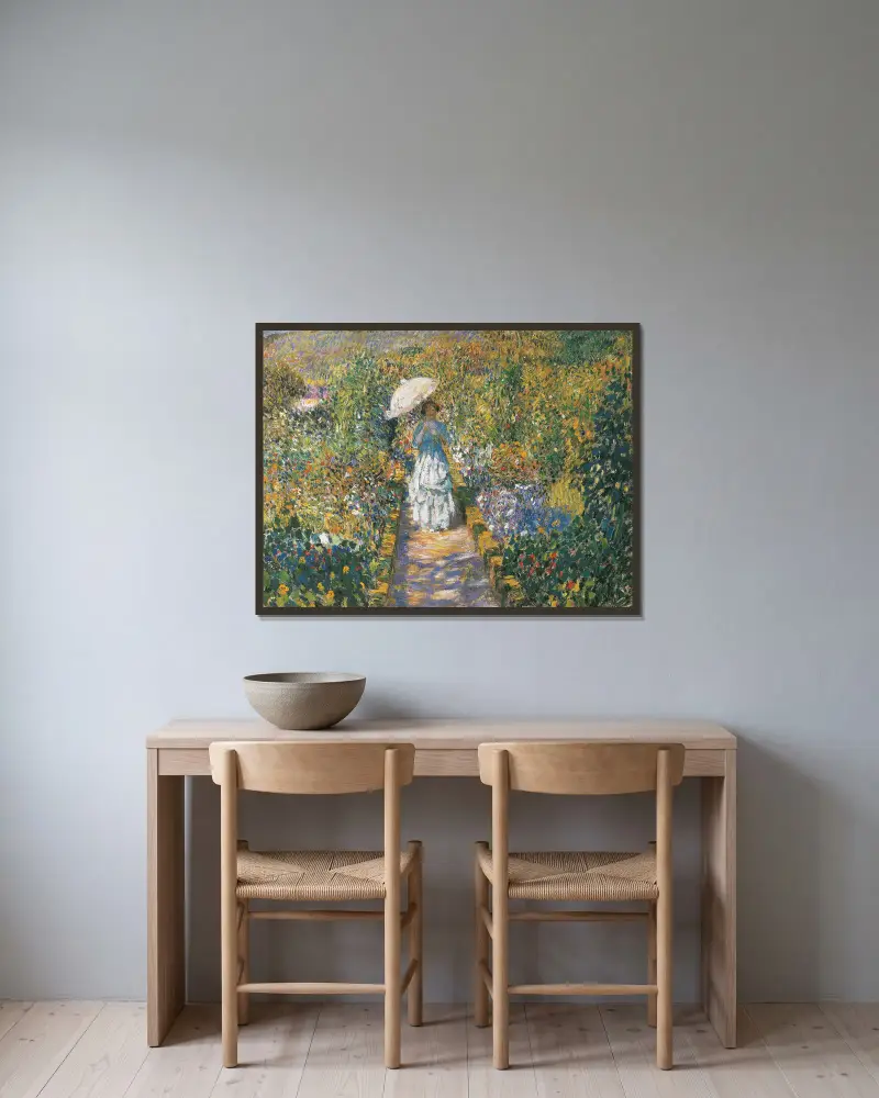 Zahradní cesta, Frederick Carl Frieseke v rámu na stěně