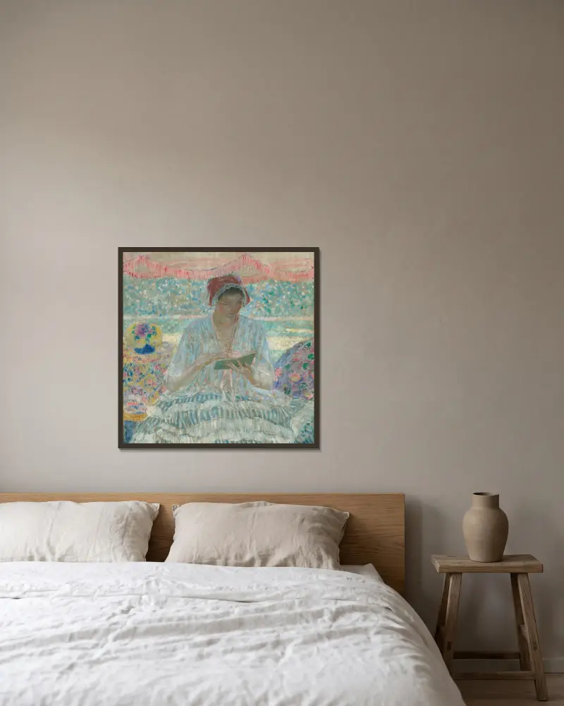 Pod markizą, Frederick Carl Frieseke w ramie na ścianie