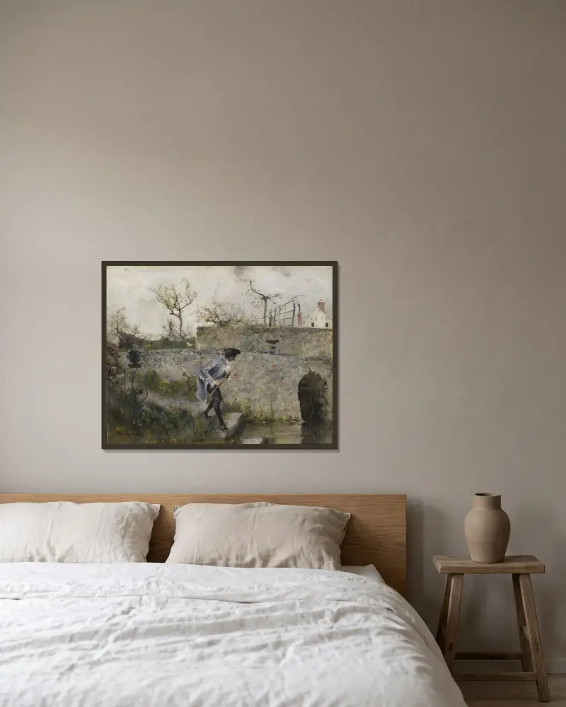 En bit! av Carl Larsson inramad på en vägg