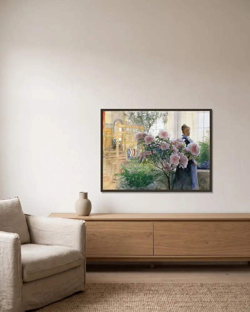 Azalka, Carl Larsson v rámu na stěně