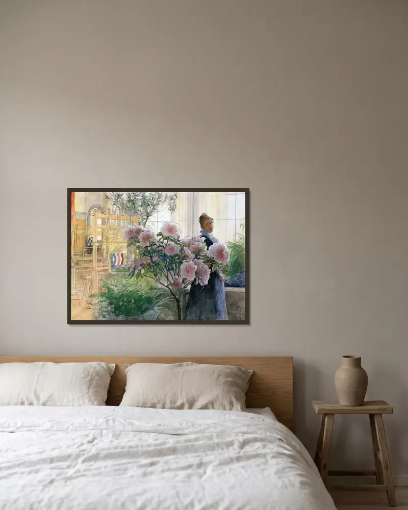 Azalka, Carl Larsson v rámu na stěně