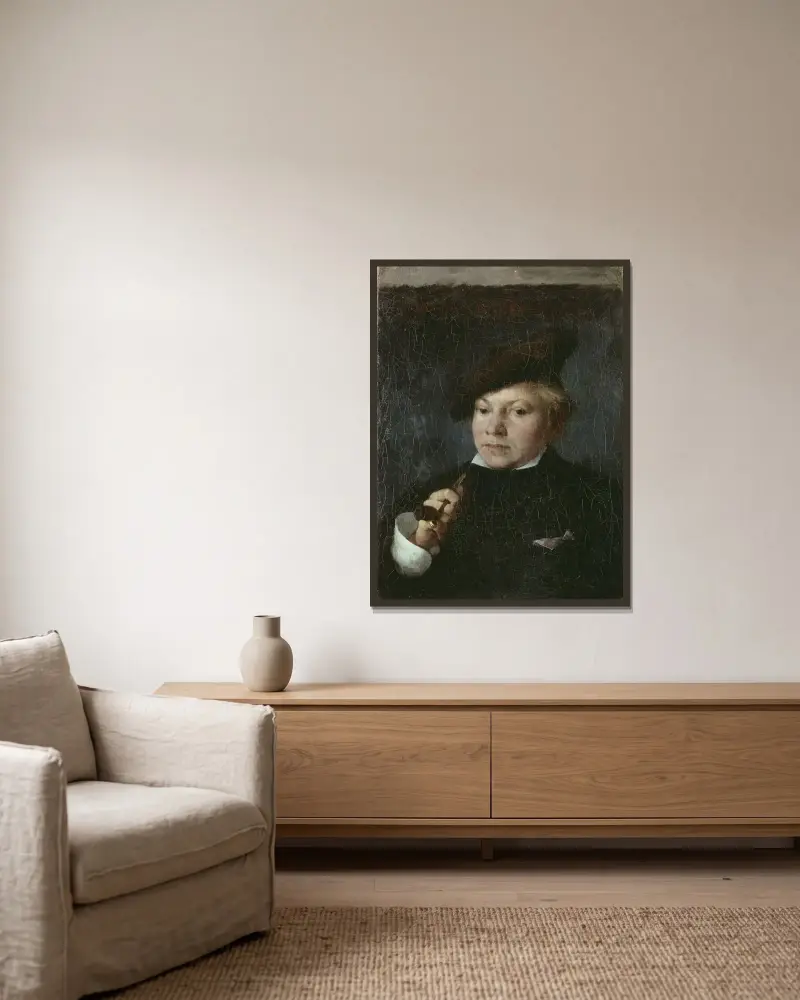 Carl Skånberg, the Artist, Carl Larsson v rámu na stěně