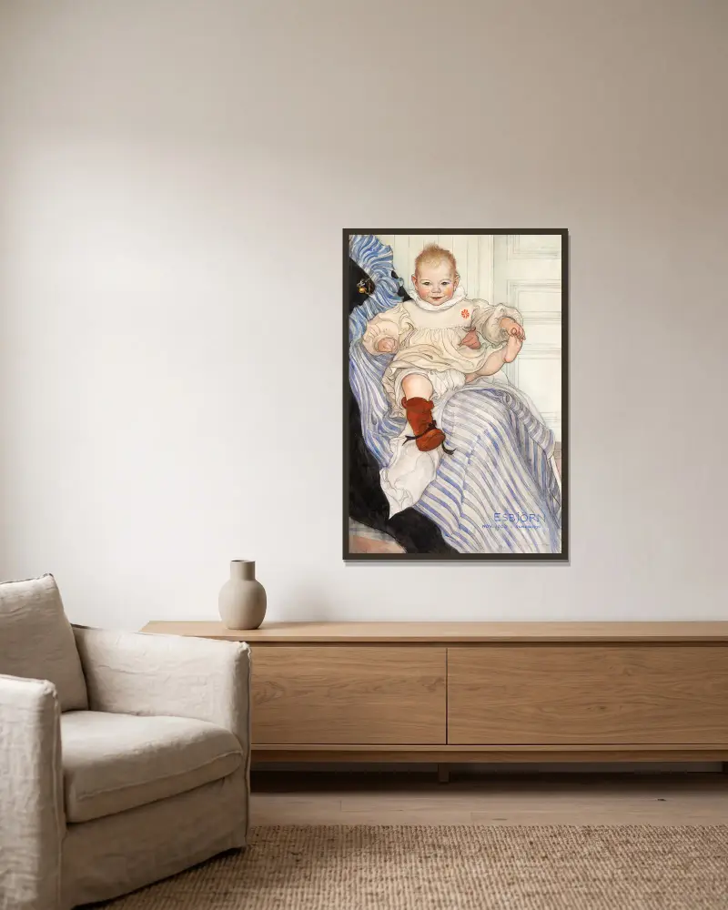 Esbjörn av Carl Larsson inramad på en vägg