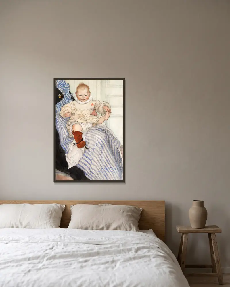 Esbjörn av Carl Larsson inramad på en vägg