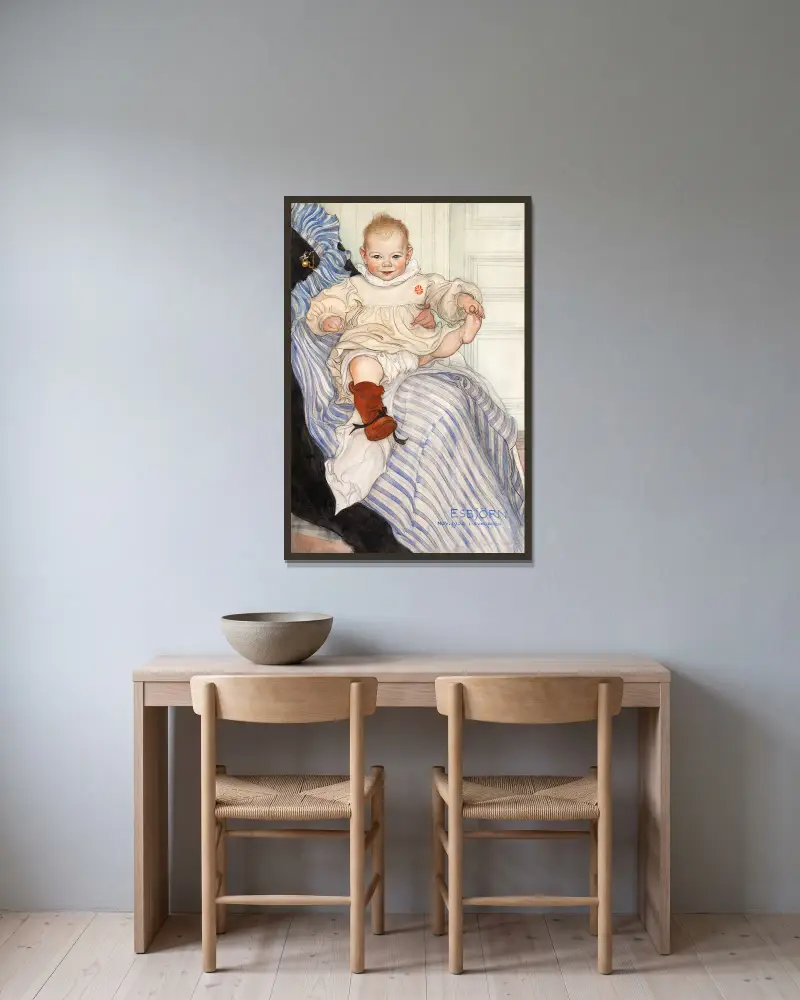 Esbjörn av Carl Larsson inramad på en vägg
