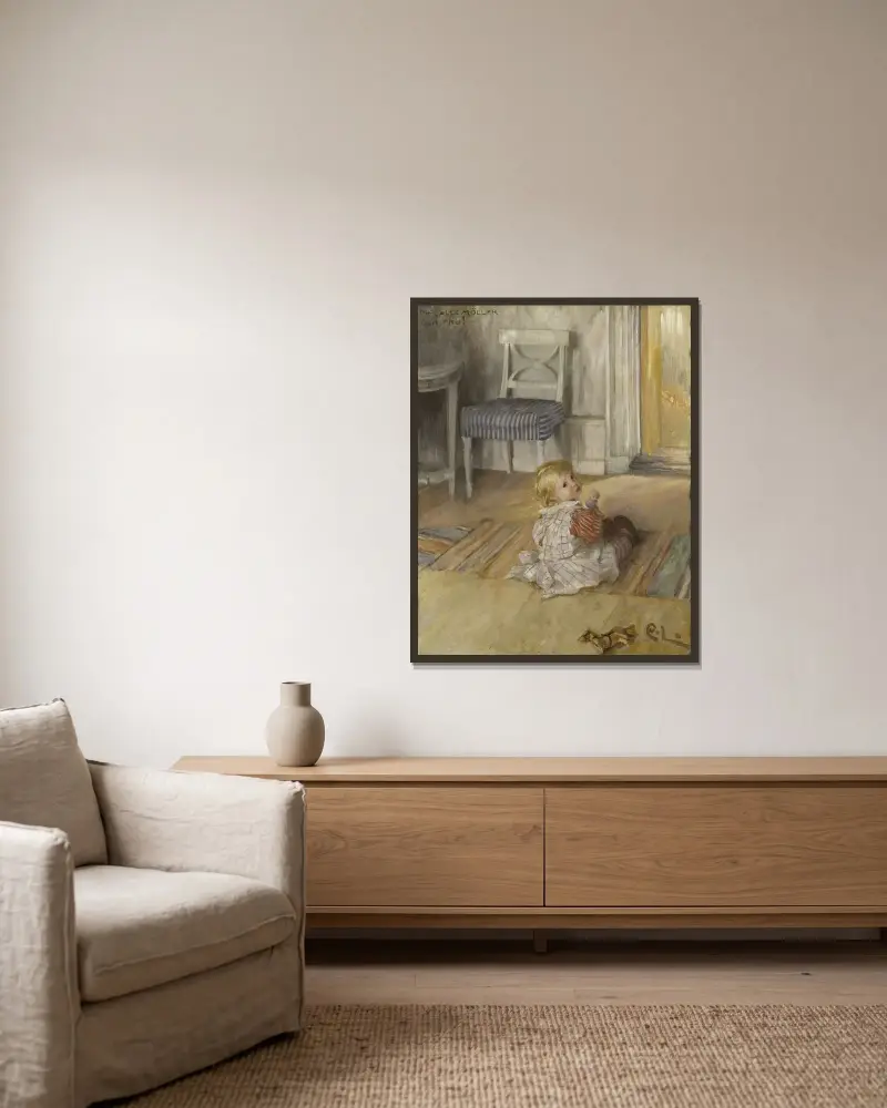 Pontus av Carl Larsson inramad på en vägg