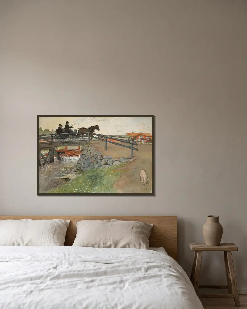 Most, Carl Larsson w ramie na ścianie