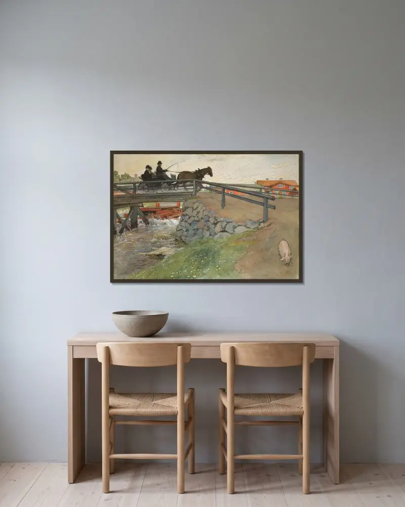 Most, Carl Larsson w ramie na ścianie