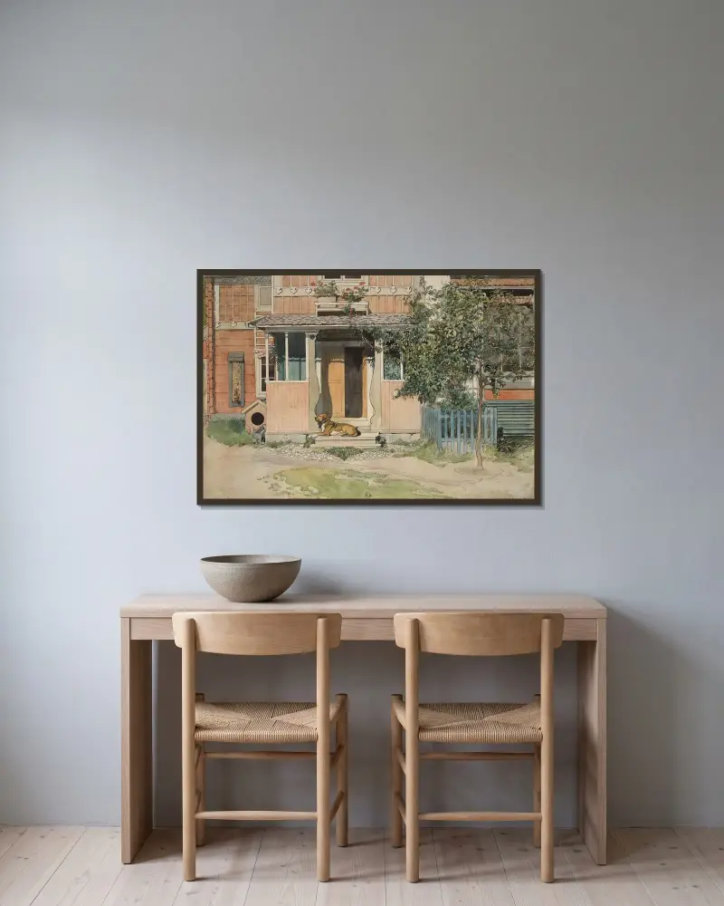 Verandan, Carl Larsson v rámu na stěně