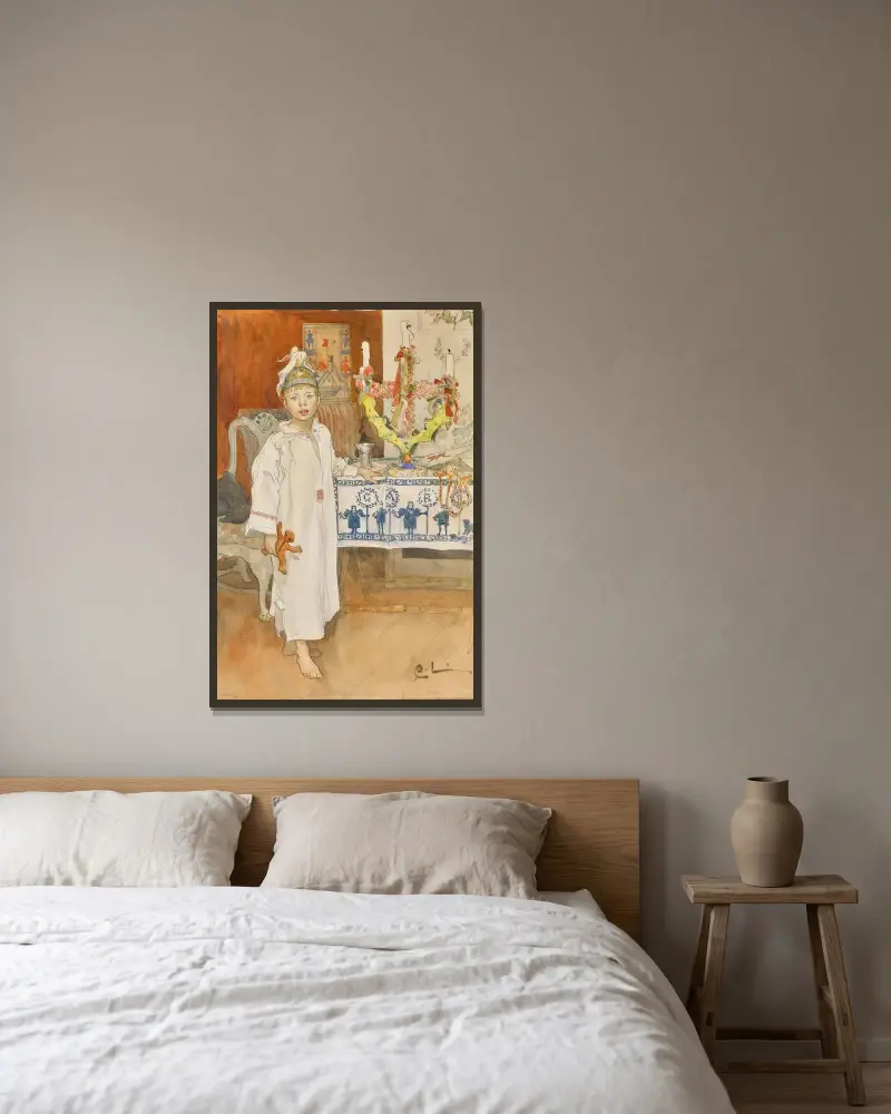 Ulf av Carl Larsson inramad på en vägg