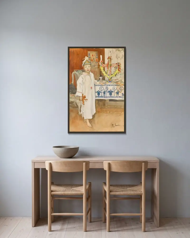 Ulf av Carl Larsson inramad på en vägg