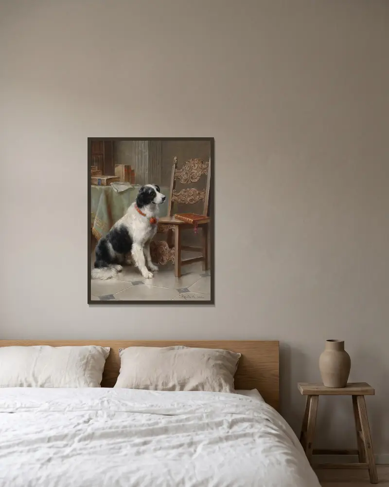 Der Liebling der Familie von Carl Reichert gerahmt an einer Wand