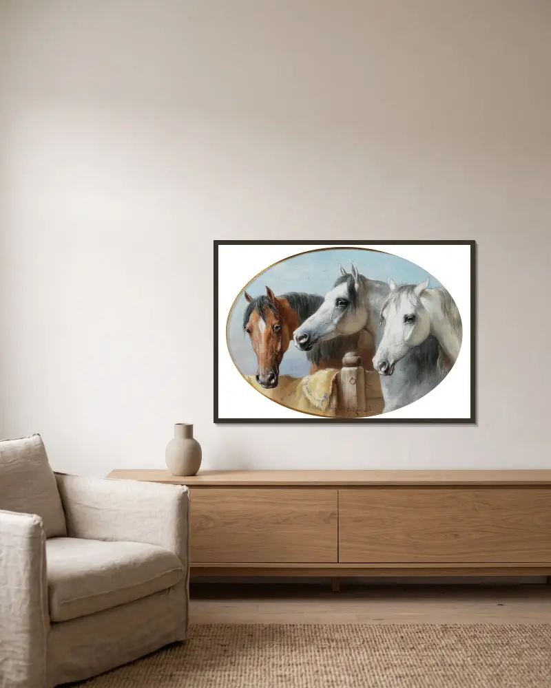 Gute Freunde von Carl Reichert gerahmt an einer Wand