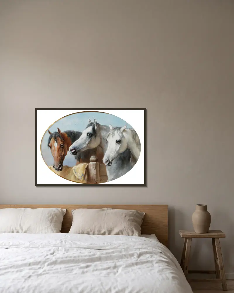 Gute Freunde von Carl Reichert gerahmt an einer Wand