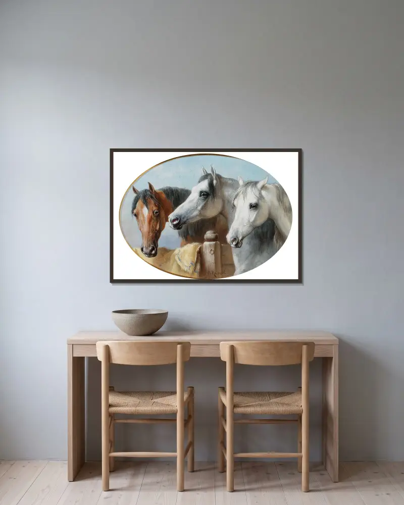 Gute Freunde von Carl Reichert gerahmt an einer Wand