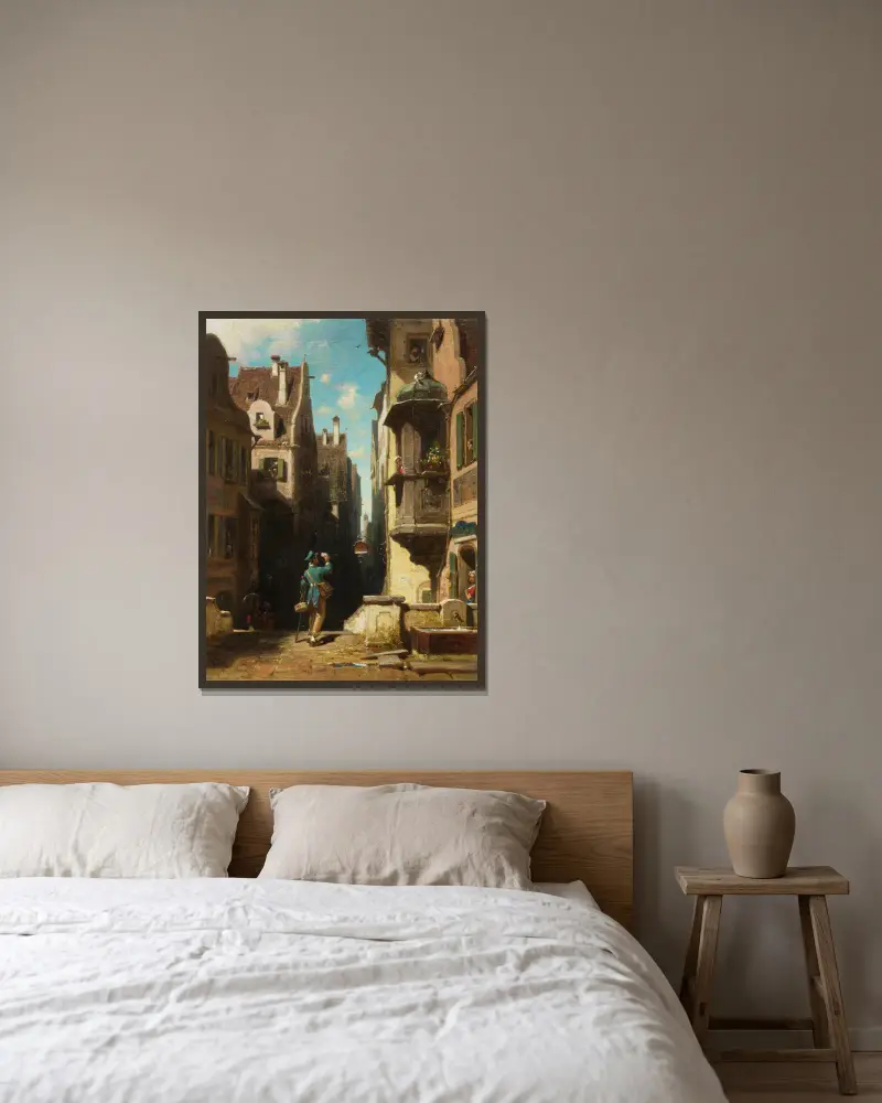 Posłaniec, Carl Spitzweg w ramie na ścianie