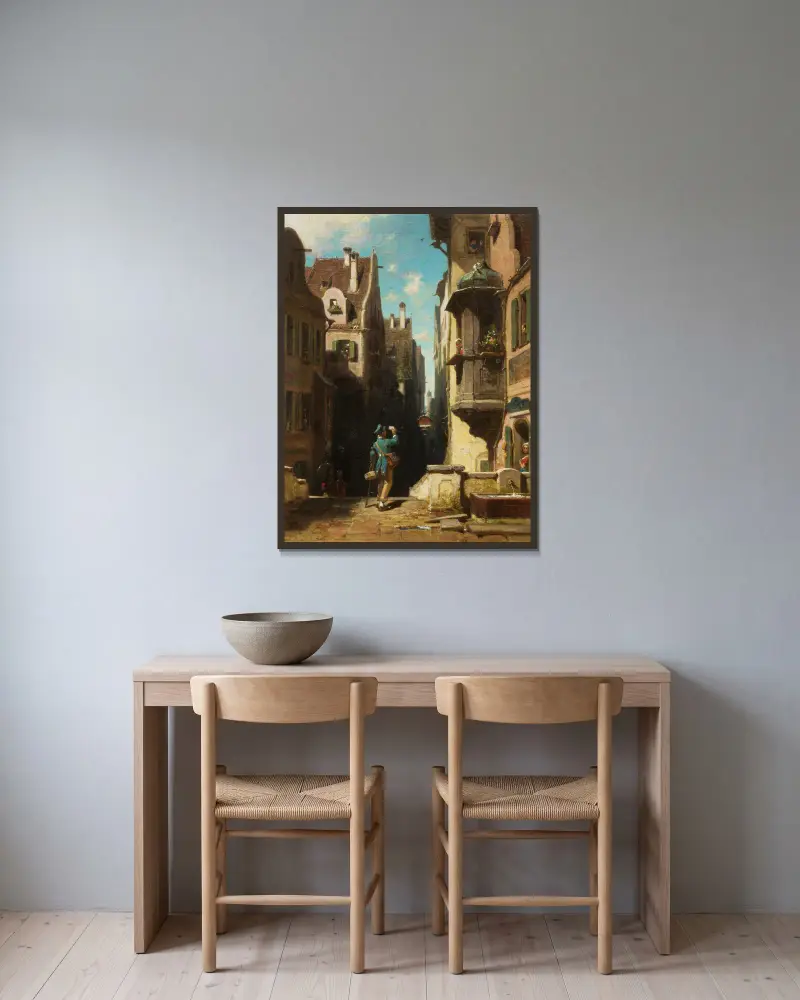 Posłaniec, Carl Spitzweg w ramie na ścianie