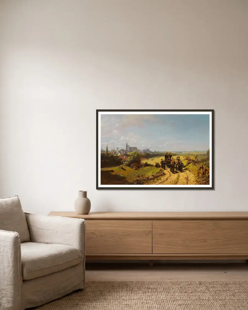 Przechadzka po instytucie, Carl Spitzweg w ramie na ścianie