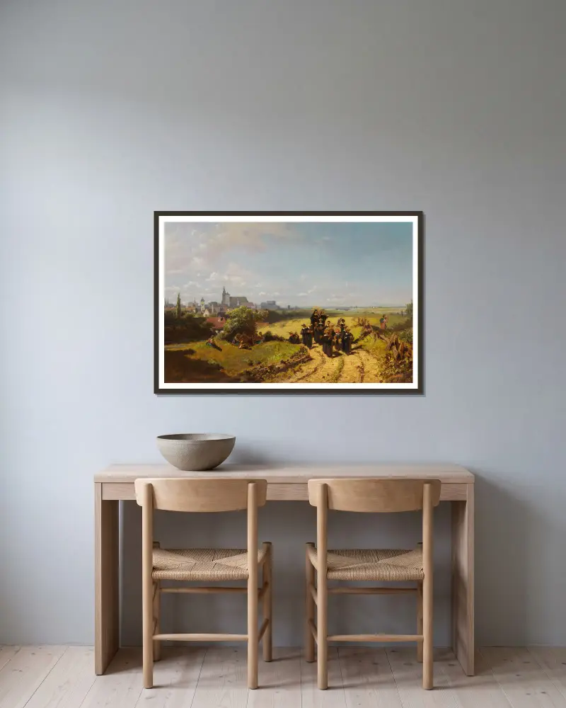 Przechadzka po instytucie, Carl Spitzweg w ramie na ścianie