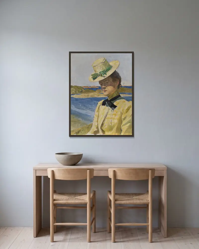 Slečna Agnes Cleve, Carl Wilhelmson v rámu na stěně