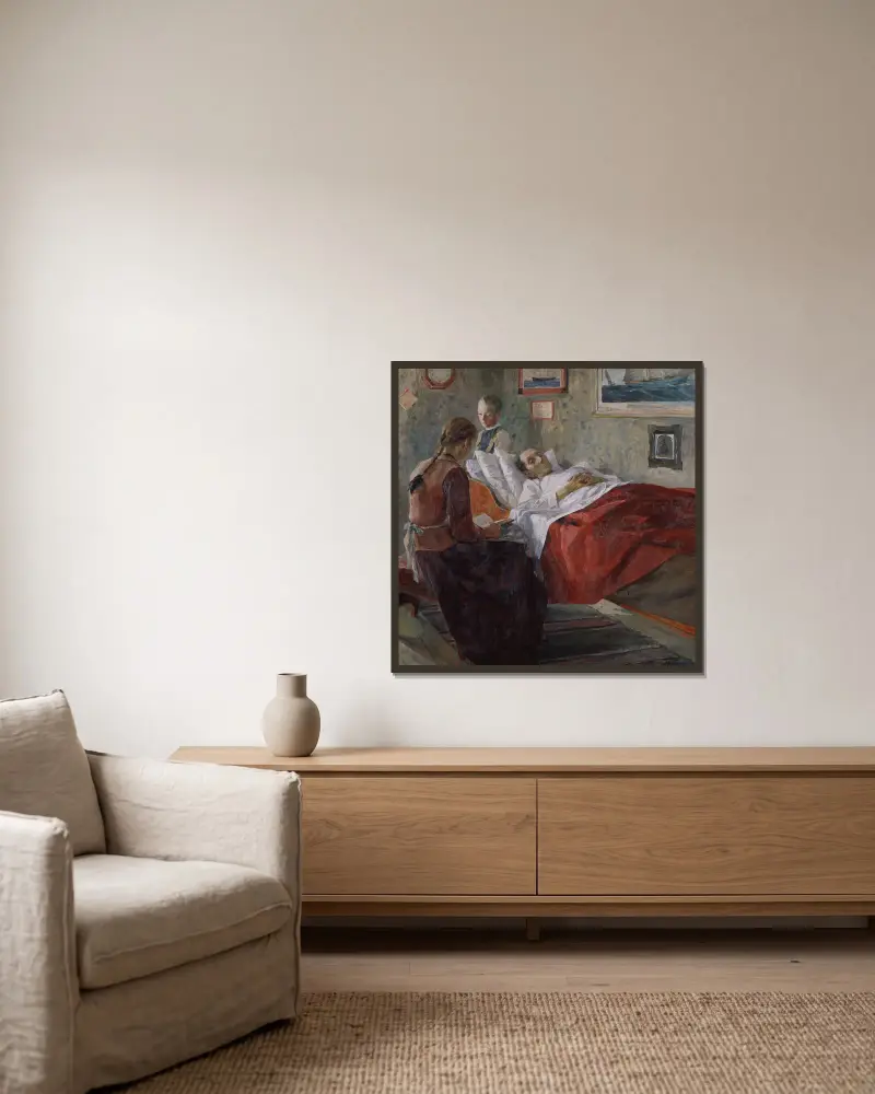 Rezignace, Carl Wilhelmson v rámu na stěně