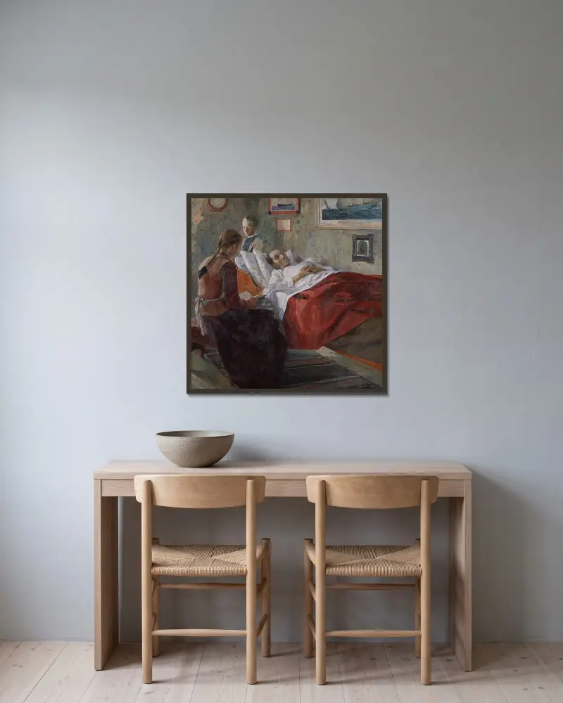 Rezignace, Carl Wilhelmson v rámu na stěně