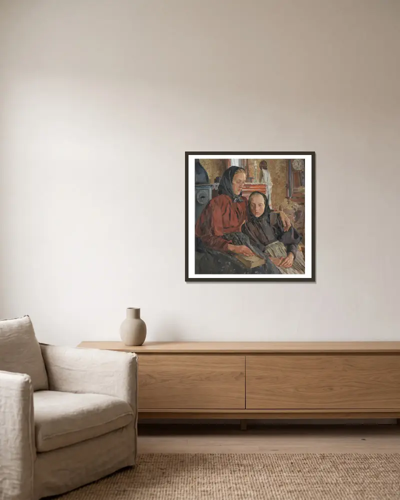 Sestry, Carl Wilhelmson v rámu na stěně
