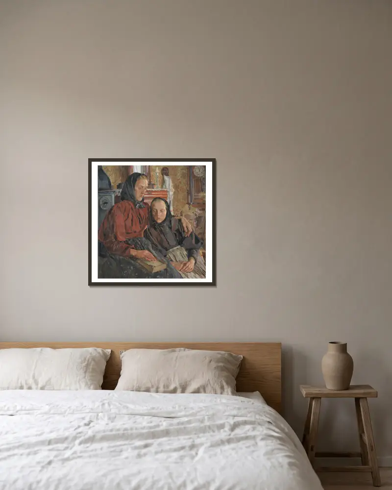 Sestry, Carl Wilhelmson v rámu na stěně