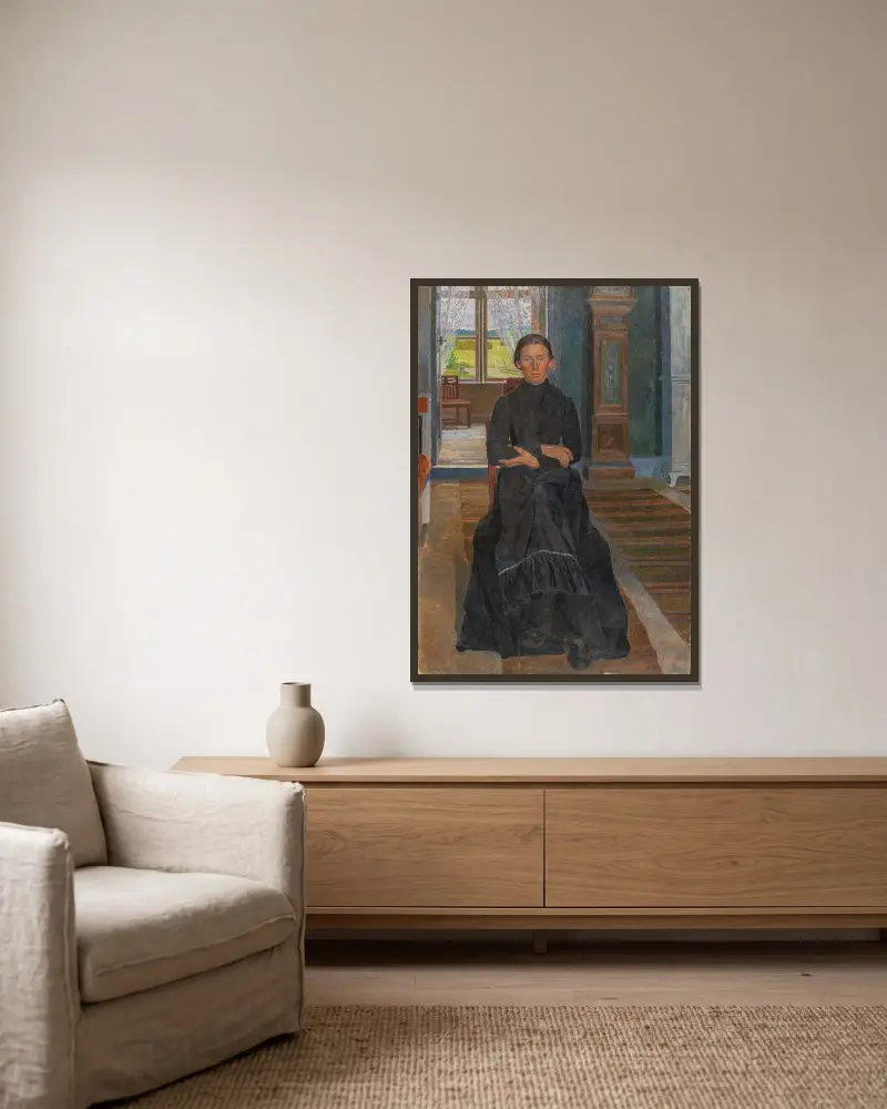 Córka farmera, Carl Wilhelmson w ramie na ścianie
