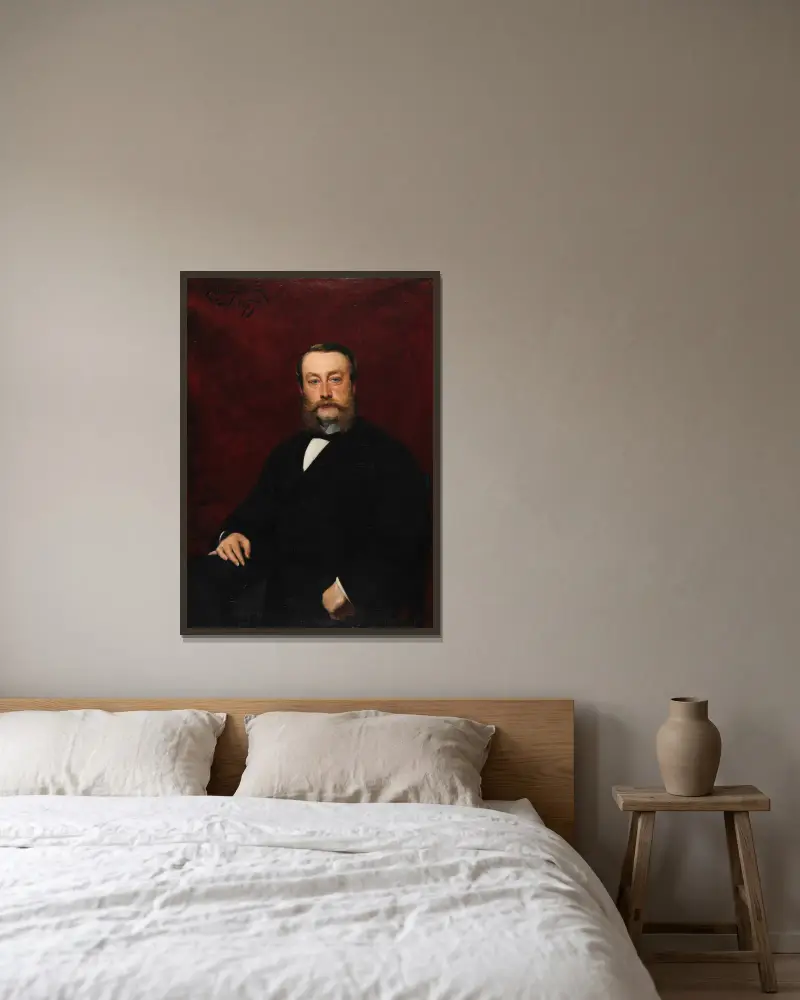 Henri Alexandre Louis Pommery von Carolus-Duran gerahmt an einer Wand