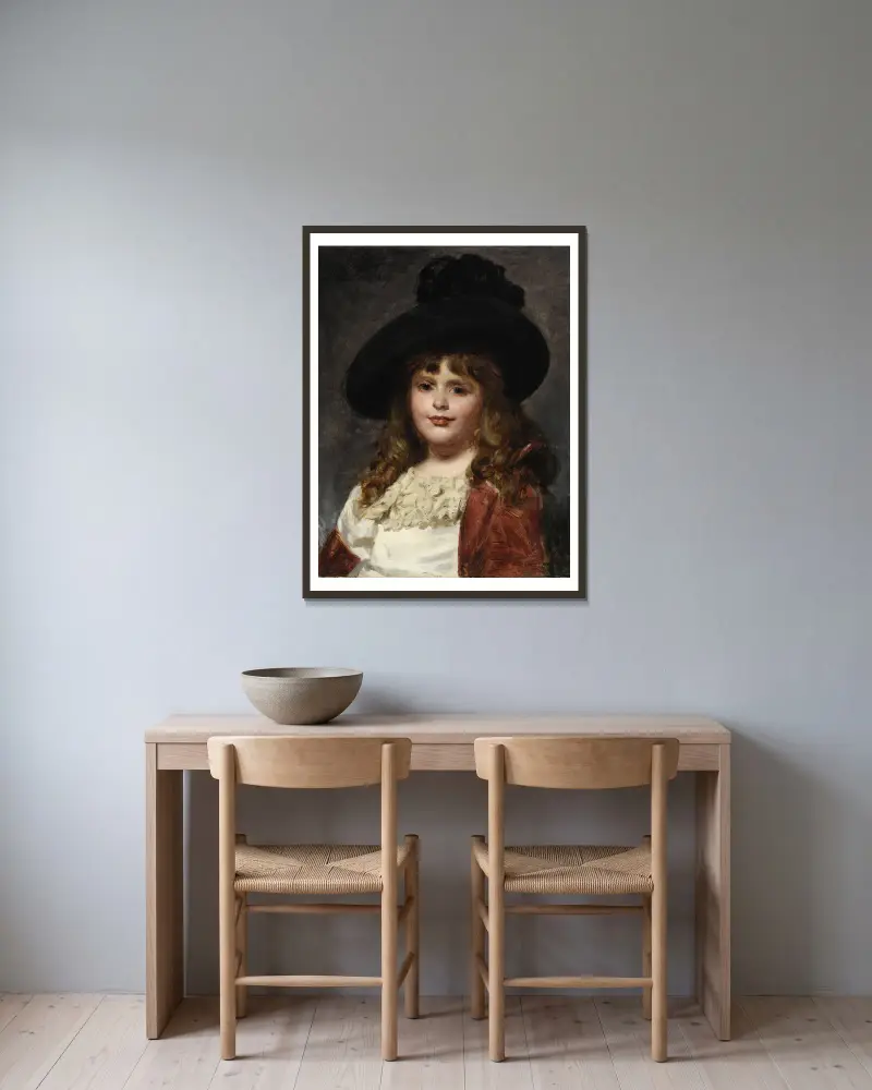 Laura at Seven av Carolus-Duran inramad på en vägg