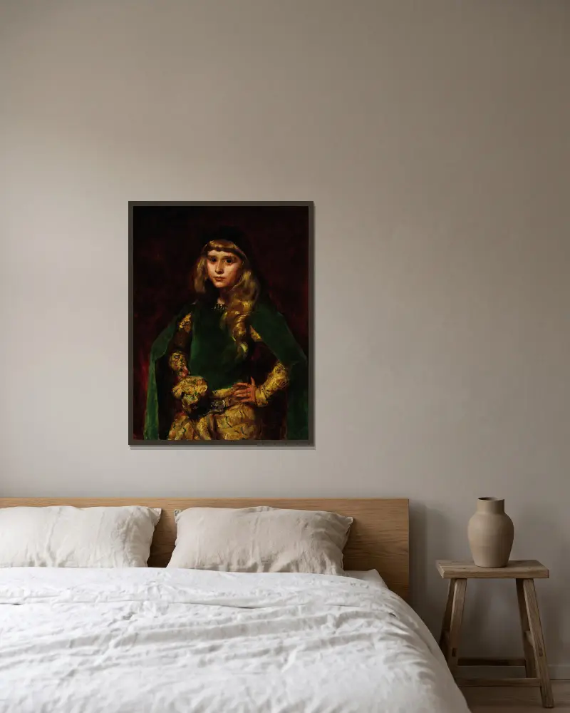 Natalie at Ten av Carolus-Duran inramad på en vägg