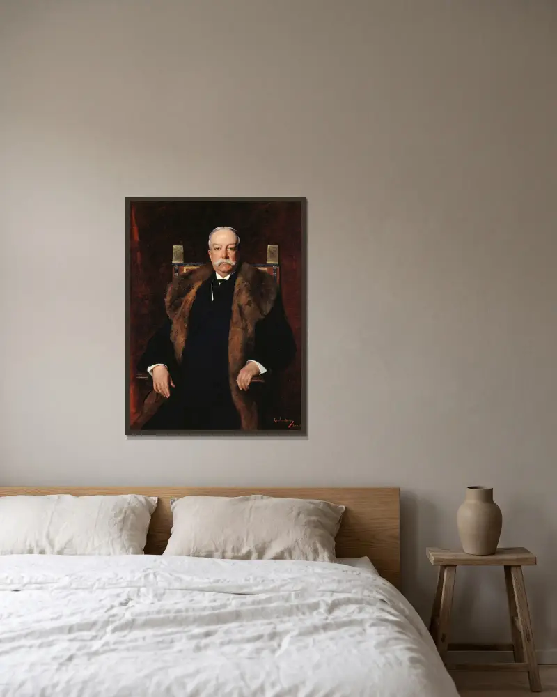 Portrait d’Augustus Gurnee av Carolus-Duran inramad på en vägg