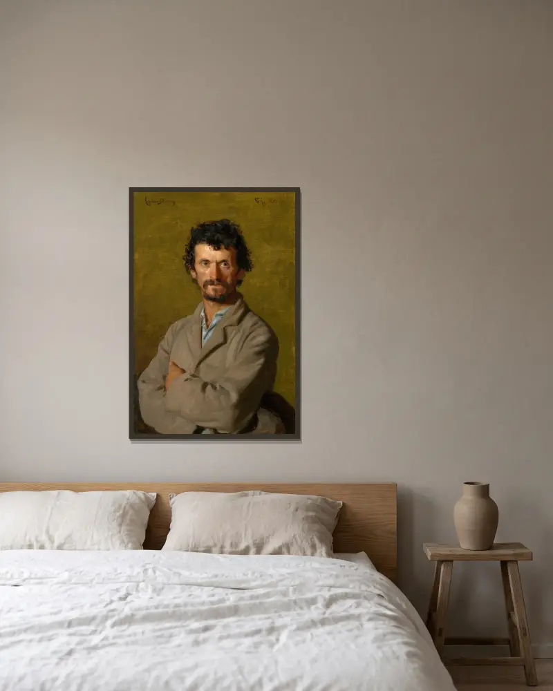 The Artist’s Gardener av Carolus-Duran inramad på en vägg