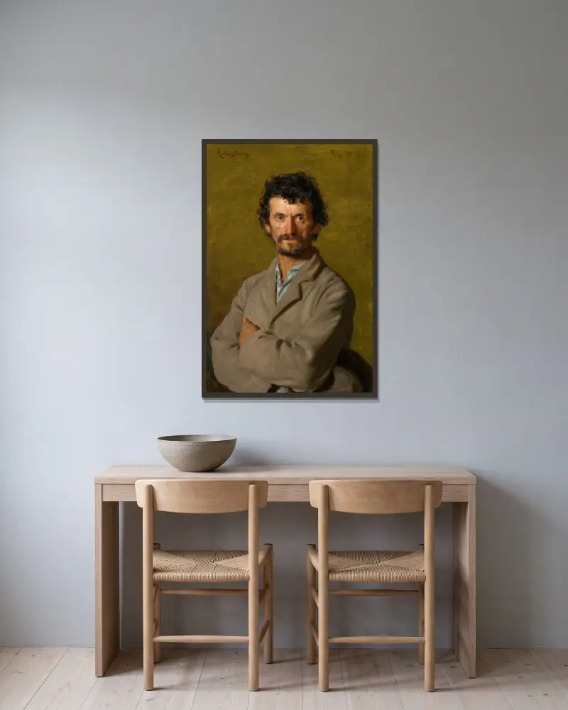 The Artist’s Gardener av Carolus-Duran inramad på en vägg